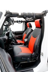 PRP 13-18 Jeep Wrangler JK Front Seat Covers/2 door or 4 door (Pair) - Black/Red thumbnail 1