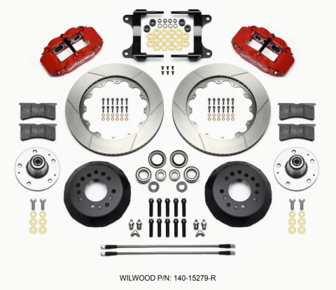 Wilwood Narrow Superlite 6R Front Hub Kit 14.00in Red 82-92 Camaro//Firebird