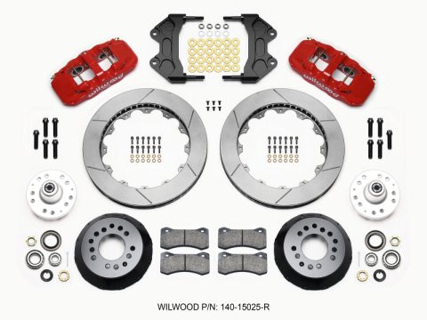 Wilwood AERO6 Front Hub Kit 15.00-Red WWE ProSpindle thumbnail 1