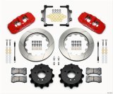 Wilwood AERO4 Rear Kit 14.00 Red 2007-2011 BMW E90 Series w/Lines thumbnail 3