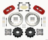 Wilwood AERO4 Rear Kit 14.00 Red 2007-2011 BMW E90 Series w/Lines thumbnail 4