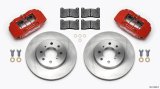Wilwood DPHA Front Caliper & Rotor Kit Red Honda / Acura w/ 262mm OE Rotor thumbnail 1