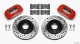 Wilwood DPHA Front Caliper & Rotor Kit Drill Red Honda / Acura w/ 262mm OE Rotor thumbnail 1