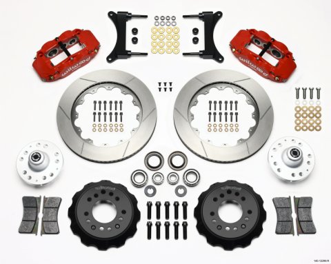 Wilwood Narrow Superlite 6R Front Hub Kit 14.00in Red 79-87 GM G Body thumbnail 2