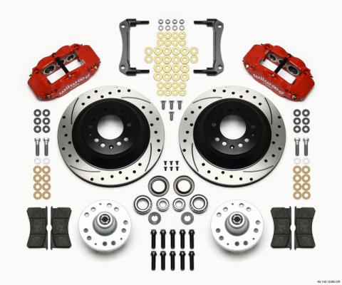 Wilwood Narrow Superlite 6R Front Hub & 1PC Rtr Kit 12.88in Drilled -Red 79-81 Camaro thumbnail 1