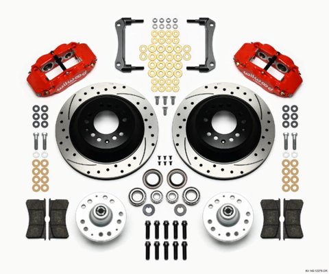 Wilwood Narrow Superlite 6R Front Hub & 1PC Rtr Kit 12.88in Drilled -Red 70-78 Camaro thumbnail 2