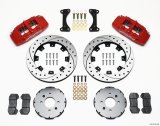 Wilwood Dynapro 6 Front Hat Kit 12.19in Drilled Red 94-01 Honda/Acura w/262mm Disc thumbnail 1