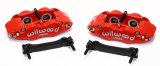 Wilwood Narrow Superlite 4R Rear Caliper & Bracket Kit - Red 97-13 C5/C6 Corvette w/ OEM Rotors thumbnail 1