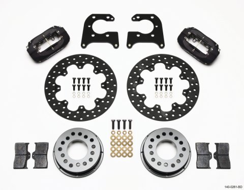 Wilwood Forged Dynalite Rear Drag Kit Drilled Rotor Big Ford 2.36in Offset thumbnail 1