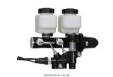Wilwood Tandem Remote M/C Kit w L/H Bracket & Prop Valve - 1in Bore Black thumbnail 1