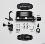 Wilwood HV Tandem M/C Kit w L/H Bracket & Prop Valve - 1 1/8in Bore Black thumbnail 3