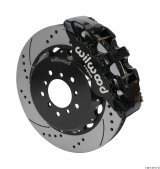 Wilwood AERO6 Front Hat Kit 14.00 Drilled Black 00-06 BMW M3 E46 w/Lines thumbnail 1