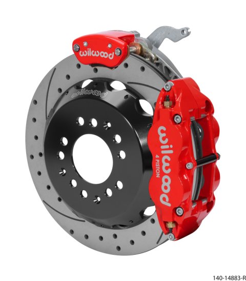 Wilwood Narrow Superlite 4R-MC4 Red Rear Kit 12.88in Drilled Rotor 88-96 Chevy Corvette C4 thumbnail 1