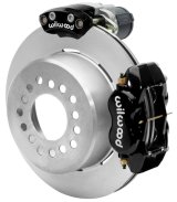 Wilwood Forged Dynalite Rear Electronic Parking Brake Kit - Black Powder Coat Caliper - Plain Rotor thumbnail 1