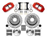 Wilwood Forged Narrow Superlite 6R Front Big Brake Kit 12.19in Drilled Rotors 88-98 C1500 - Red thumbnail 2