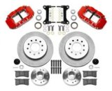 Wilwood Forged Narrow Superlite 6R Front Big Brake Kit 12.19in Drilled Rotors 88-98 C1500 - Red thumbnail 4