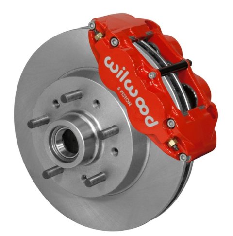 Wilwood Narrow Superlite 6R Front Brake Kit 11.86in Red 64-70 GM C10 w/ Factory Drum Spindles thumbnail 2
