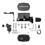 Wilwood Compact Tandem Master Cylinder w/ Combination Valve 1-1/8in Bore - Black thumbnail 1