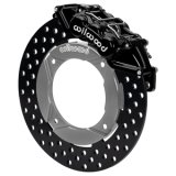 Wilwood 2014+ Polaris RZR XP 1000 Front Kit 11.25in Drilled - Black thumbnail 1
