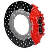 Wilwood 2014+ Polaris RZR XP 1000 Rear Kit 11.25in Drilled - Red thumbnail 1
