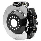 Wilwood AERO4 Big Brake Rear Electronic Parking Brake Kit - Black - Powder Coat Caliper - SLT Rotor thumbnail 1
