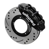 Wilwood 69-83 Porsche 911 Front Superlite Brake Kit 3.5in MT Drilled & Slotted - Black thumbnail 1