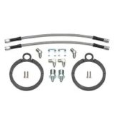 Wilwood 12in Length -3 to 3/8-24 IF 1/8-27 NPT 90 Degree Flexline Kit w/ Weld-On Bracket Tabs thumbnail 6