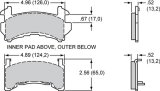 Wilwood Pad Set BP-28 D154 .52in Thick Brake Pads thumbnail 2