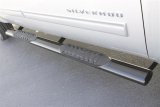 Lund 07-17 Chevy Silverado 1500 Ext. Cab 5in. Oval Straight SS Nerf Bars - Polished thumbnail 1
