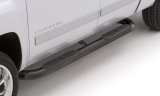 Lund 94-02 Dodge Ram 2500 Quad Cab 4in. Oval Curved Steel Nerf Bars - Black thumbnail 4