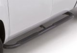 Lund 94-02 Dodge Ram 2500 Quad Cab 4in. Oval Curved Steel Nerf Bars - Black thumbnail 5