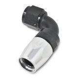 Russell Performance -8 AN Black/Silver 90 Degree Full Flow Hose End thumbnail 7