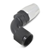 Russell Performance -8 AN Black/Silver 90 Degree Full Flow Hose End thumbnail 8