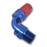 Russell Performance -6 AN Red/Blue 90 Degree Full Flow Swivel Pipe Thread Hose End (With 3/8in NPT) thumbnail 7