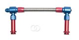 Russell Performance -8 AN to -8 AN ProFlex Holley 4500 Dual Inlet Carb Kit (Red/Blue) thumbnail 6