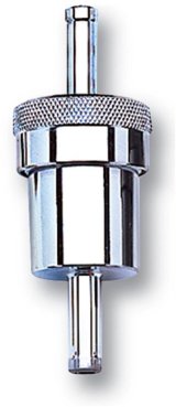 Russell Performance Chrome Street Fuel Filter (3in Length 1-1/8in diameter 5/16in inlet/outlet) thumbnail 3