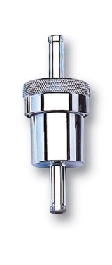 Russell Performance Chrome Street Fuel Filter (3in Length 1-1/8in diameter 3/8in inlet/outlet) thumbnail 2