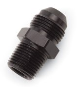 Russell Performance -6 AN to 1/4in NPT Straight Flare to Pipe (Black) thumbnail 3