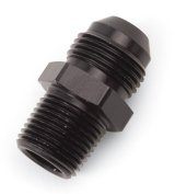 Russell Performance -6 AN to 1/4in NPT Straight Flare to Pipe (Black) thumbnail 5