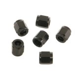 Russell Performance -4 AN Tube Nuts 1/4in dia. (Black) (6 pcs.) thumbnail 1
