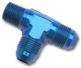 Russell Performance -4 AN to 1/8in NPT Flare to Pipe Tee On Run Fitting thumbnail 4