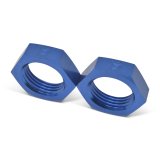 Russell Performance -8 AN Bulkhead Nuts 3/4in -16 Thread Size (Blue) thumbnail 5