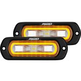 Rigid Industries SR-L Series Flush Mount LED Spreader Pair w/ Amber Halo - Universal thumbnail 4