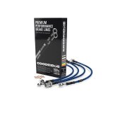 Goodridge 2008+ Subaru STI (w/Brembo Calipers) Stainless Steel Brake Lines - Electric Blue thumbnail 1
