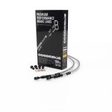 Goodridge 06-17 Harley-Davidson FXDB Black Front Brake Line w/Clear Fitting thumbnail 1