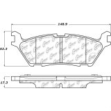Centric Posi-Quiet Ceramic Brake Pads w/Hardware - Rear thumbnail 2