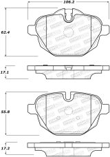 StopTech Street Brake Pads - Rear thumbnail 1