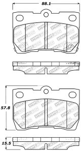 StopTech Performance 06 Lexus GS300/430 / 07-08 GS350 / 06-08 IS250/350 Rear Brake Pads thumbnail 1