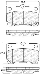 StopTech Performance 06 Lexus GS300/430 / 07-08 GS350 / 06-08 IS250/350 Rear Brake Pads thumbnail 4