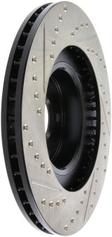 StopTech 02-10 Subaru WRX Slotted & Drilled Left Front Rotor (exc. STi) thumbnail 1